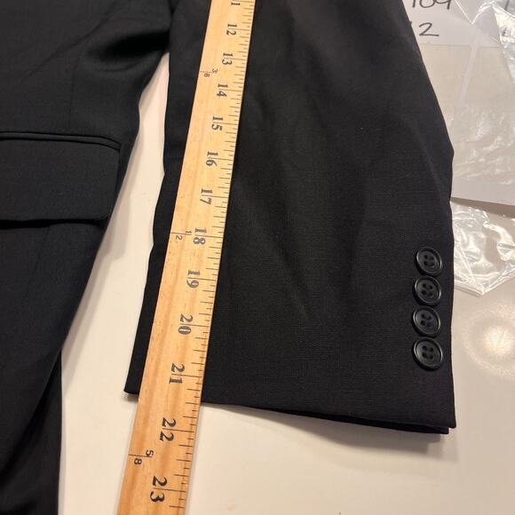 Pronto Uomo Black Wool Blend Sport Coat Blazer Jacket Size 42S - Picture 9 of 10